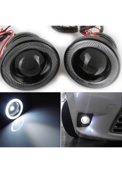 Beyaz Angel Ledli Mercekli Power Ledli Sis Farı 76 mm 2 Adet
