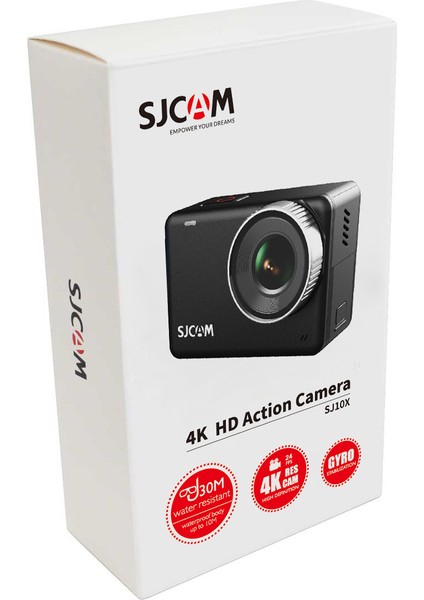 Sj10x Wifi 4K Uhd 240fps Ağır Çekim 2.33 inç Su Geçirmez Kasa 160° 1300mah 16mp Aksiyon Kamerası Siyah