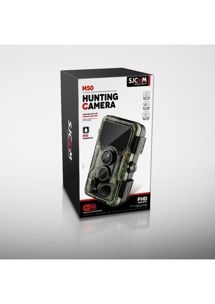 M50 Fotokapan Çift PIR Sensör Ultra Gece Görüşü IP65 2.33” Ekran Su Geçirmezlik 1296p 24MP Tayga Yeşili