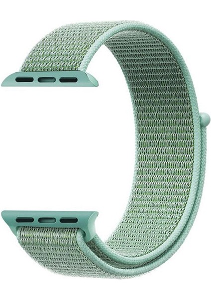 Apple Watch Uyumlu Dokuma Kordon Kayış 1-2-3-4-5-6-7-Se 38MM 40MM - Deniz Yeşili