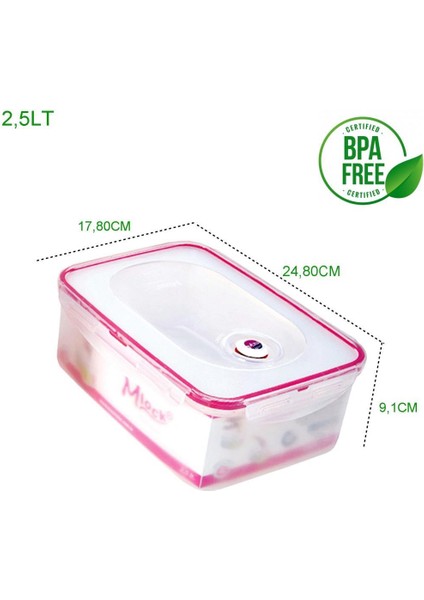 Moon Star Vakumlu Hava Geçirmez Saklama Kabı 2,5 Lt+Pompa-Mvac184 modelleri