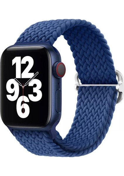 Apple Watch 1-2-3-4-5-6-7-Se Uyumlu Ayarlanabilir Örgü Solo Kordon 42-44-45 mm