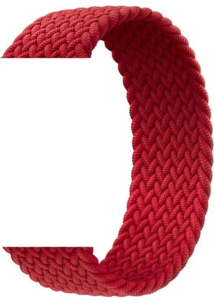 Apple Watch Uyumlu Kordon Kayış Bileklik Örgü Loop Kırmızı 38-40 mm S Beden