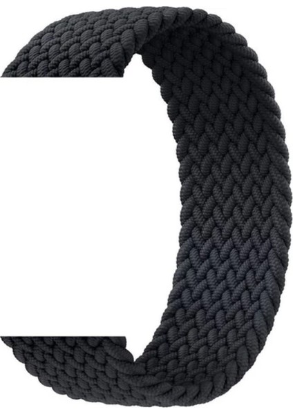 Apple Watch Uyumlu Kordon Kayış Bileklik Örgü Loop Siyah 38-40 mm M Beden