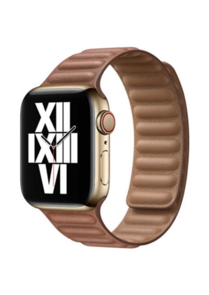 Apple Watch Kordon Kahverengi 42-44MM Uyumlu