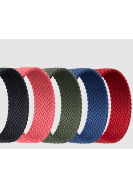 Apple Watch Uyumlu Kordon Kayış Bileklik Örgü Loop Asker Yeşil 42-44 mm M Beden fiyatları