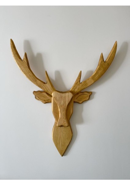 Ahşap Geyik Kafası 2 Boyutlu Ceviz Renk fiyatları