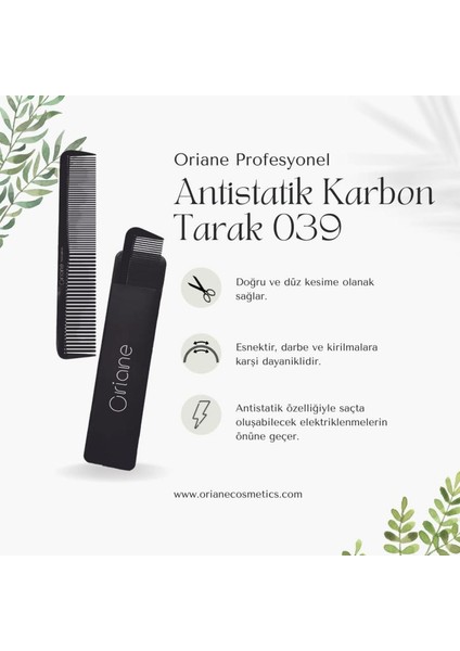 Profesyonel Antistatik Karbon Tarak 038