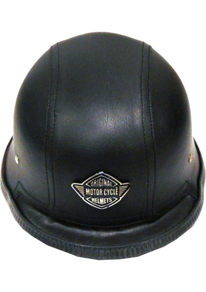 130 Deri Kaplı Miğfer Kask - L