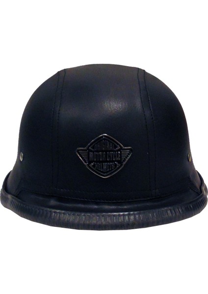 130 Deri Kaplı Miğfer Kask - L