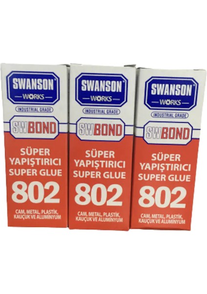 802 Süper Yapıştırıcı 20 gr 3 Adet
