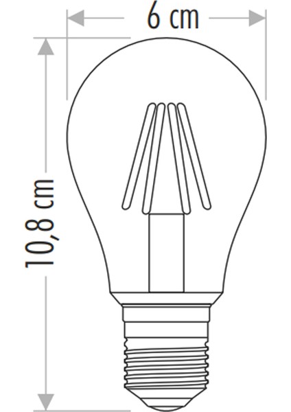 4W E27 2700K Amber Renk Rustik LED Ampul CT-4285