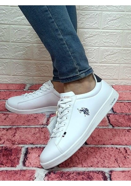 Franco Beyaz Sneaker Düz Taban Unisex Rahat Spor Ayakkabı indirimleri