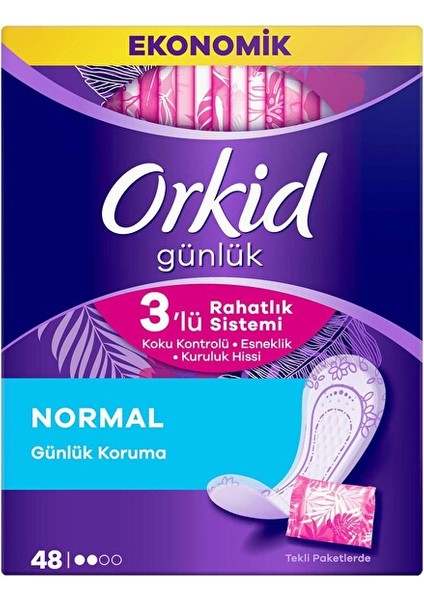 Günlük Ped Günlük Koruma Dev Ekonomi Paketi 48 Ped (Tekli Paketlerde)