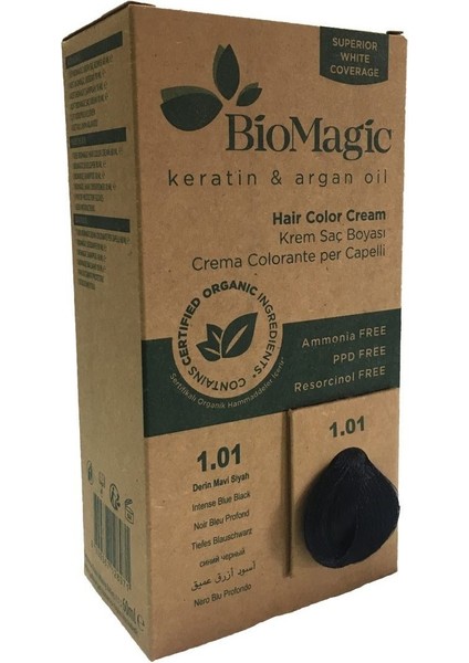 Saç Boyası Derin Mavi Siyah No: 1.01
