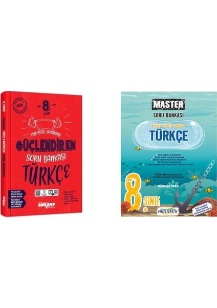 8.Sınıf Güçlendiren Türkçe Soru Bankası+Okyanus Master Türkçe Soru Bankası