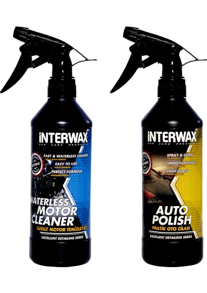 Interwax 2'li Set Susuz Motor Temizleyici ve Hızlı Cila 500 ml