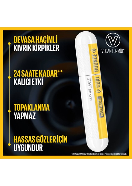 Maybelline Colossal Curl Bounce Maskara & Instant Anti Age Eraser Kapatıcı 01 Light 2'li Göz Makyajı Seti