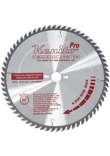 Kenito Daire Testere, Ahşap 250 x 30 x 3.2 x 2.2 mm 80