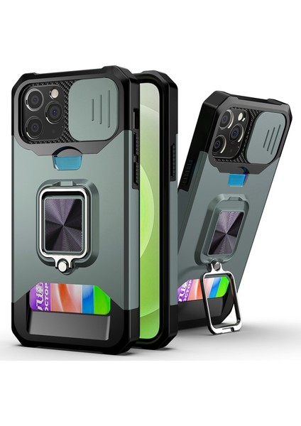 iPhone 12 6.1 Inç Için Manyetik Metal Telefon Kılıfı (Yurt Dışından)