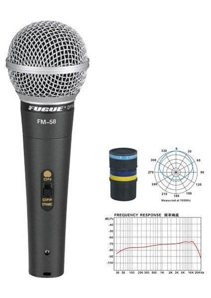 Fm-58 Mikrofon Kablolu Dinamik Tek Yönlü 600 Ohm