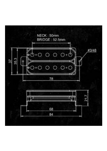 HOB112-BK-N Manyetik Ön Humbucker-Gitar Için