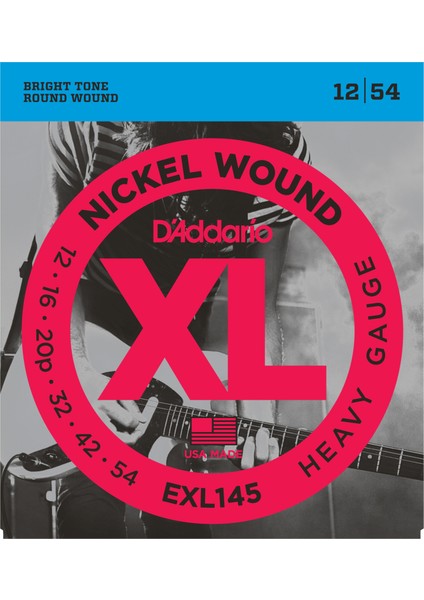 EXL145 Elektro Gitar Tel Seti, Xl, 12-54, Nıckel Wound, L