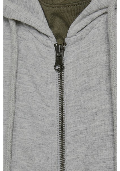 Fermuarlı Erkek Kapüşonlu Sweatshirt - 12181901 fırsatları