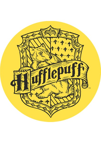 Hufflepuff Bardak Altlığı 11×11 cm Ahşap