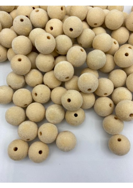 20MM Krem Renk Kadife Boncuk Takı Yapım Boncuğu ( 100GR,~20 Adet) fiyatları