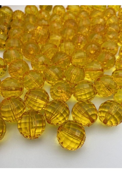 22MM Hardal Renk Dünya Model Akrilik Boncuk, Takı Çanta Yapım Boncuğu (100GR,~16 Adet)