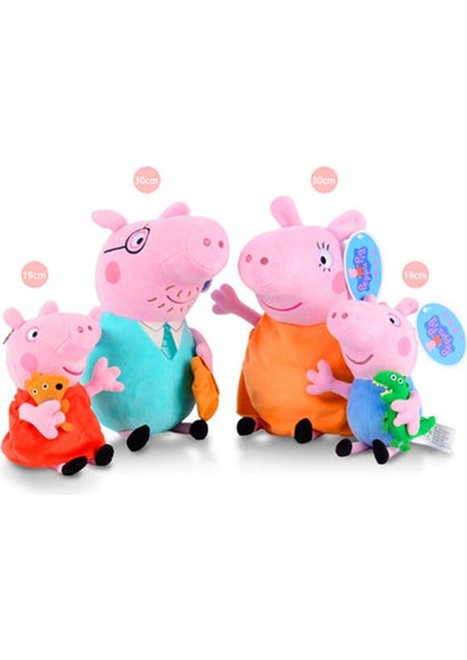 4'lü Set Peppa Pig Peluş Oyuncak Seti