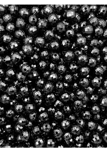 12MM Siyah Renk Akrilik Dünya Model Boncuk,takı , Çanta Yapım Boncuğu (100GR,~120 Adet) fiyatları