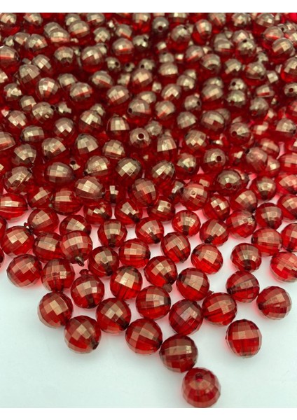 12MM Bordo Renk Akrilik Dünya Model Boncuk,takı , Çanta Yapım Boncuğu (100GR,~120 Adet) fiyatları