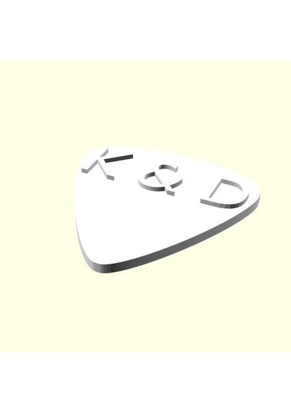 K & D Harfi Kişiye Özel Üretim Gitar Sevgiliye Eşe Hediyelik Bas 1 Adet Organik Plastik