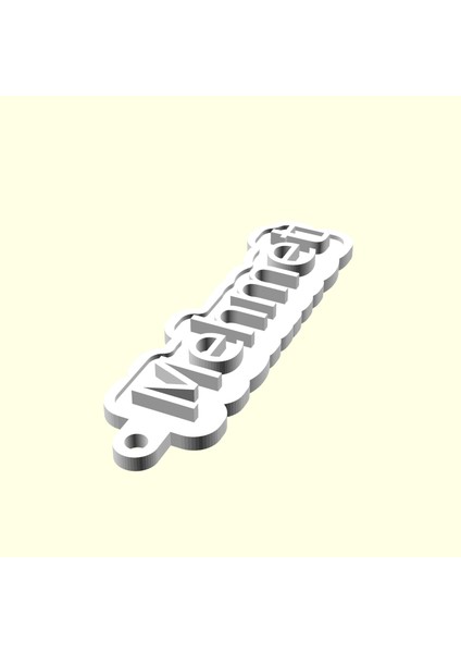 Mehmet Kişiye Özel Üretim Zincirsiz Anahtarlık Sevgiliye Eşe Hediyelik Tag Tutucu Askı Organik Plastikten fiyatları