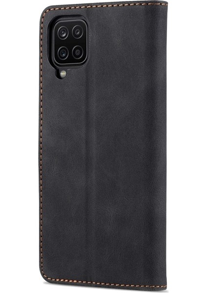 Galaxy A12 Için Çizilmeye Dayanıklı Manyetik Tokalı Deri Telefon Kılıfı (Yurt Dışından) modelleri