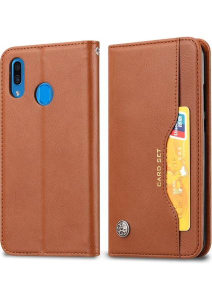 Galaxy A20E Için Deri Telefon Kılıfı (Yurt Dışından)