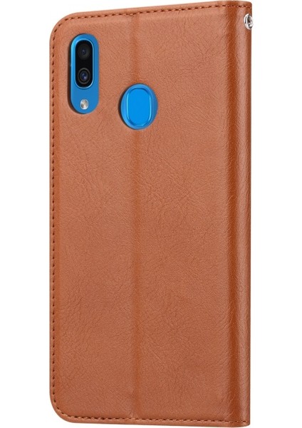 Galaxy A20E Için Deri Telefon Kılıfı (Yurt Dışından)