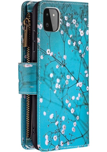 BF03 Samsung Galaxy A22 5g Için Renkli Desen Baskı Fermuarlı Telefon Kılıfı (Yurt Dışından) modelleri