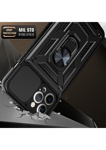 iPhone 12 Pro Max 6.7 Inç Uyumlu Hibrit Telefon Kılıfı - Pembe - Altın (Yurt Dışından) fiyatları