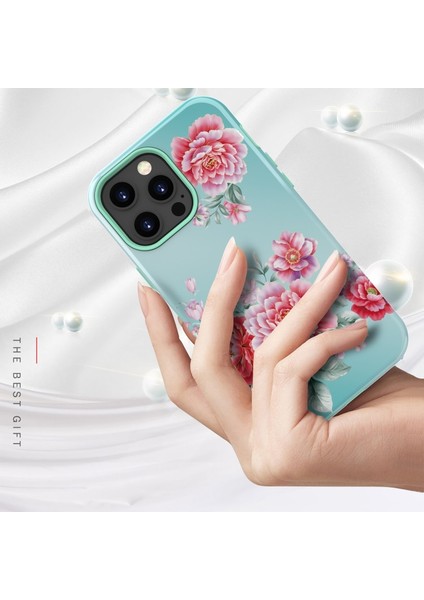 iPhone 13 Pro Için Çizilmez Pc + Yumuşak Tpu Baskılı Darbeye Dayanıklı Koruyucu Kılıf - Stil L - Mavi (Yurt Dışından)