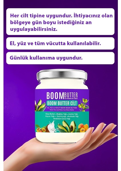 BOOM BUTTER Cilt Bakım Yağı İkili Paket