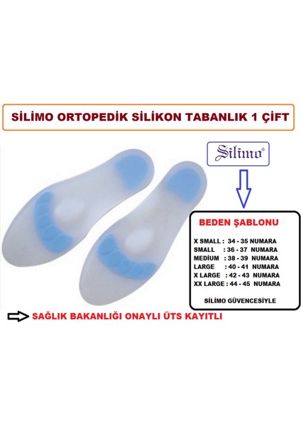Ortopedik Silikon Tabanlık 1 Çift