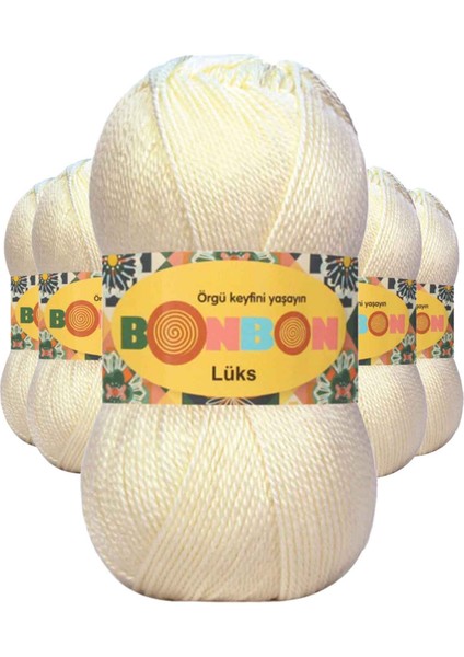 5 Adet Lüks Patik Ipi Yünü Krem 98223