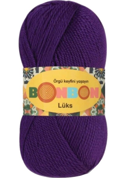 Lüks Patik Ipi Yünü Mor 98290