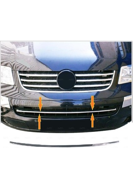 Vw T5 Caravelle Krom Ön Tampon Çıtası 2003-2010 P. Çelik