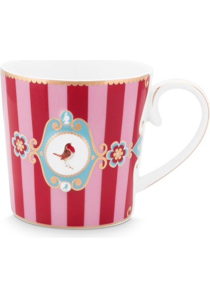 Pip Studio Love Birds  Büyük Mug, Kırmızı / Pembe 250 ml