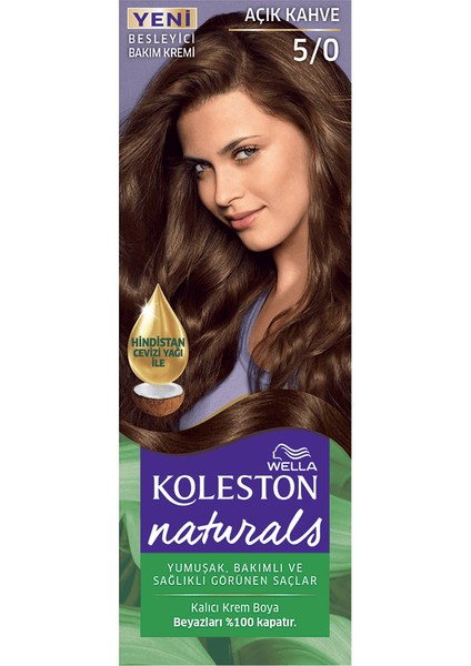 Naturals Saç Boyası No: 5/0 Açık Kahve