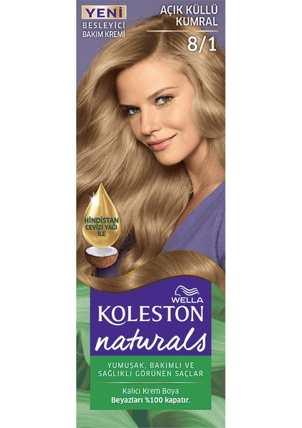 Naturals Saç Boyası Açık Küllü Kumral 8/1